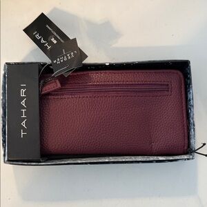 Tahari Burgundy Leather Wallet